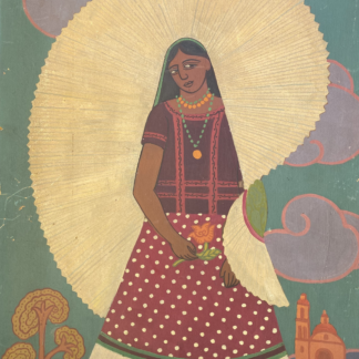Woman with Large Hat or Veil.