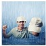 Man in a rain storm
